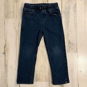 jumping beans Dark Blue Jeans with Elastic Waistband and Functional Drawstring